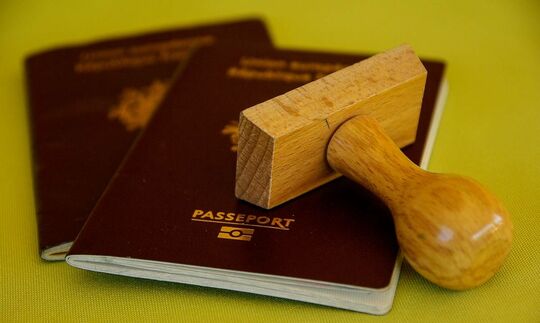 Passeport avec tampon