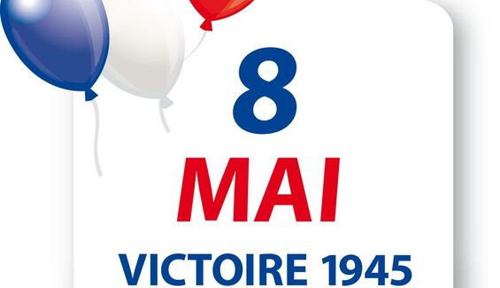 8 Mai victoire 1945 ballons bleu blanc rouge