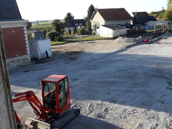 Travaux de construction du pôle scolaire 14 octobre 2021 Travaux de construction du pôle scolaire 14 octobre 2021